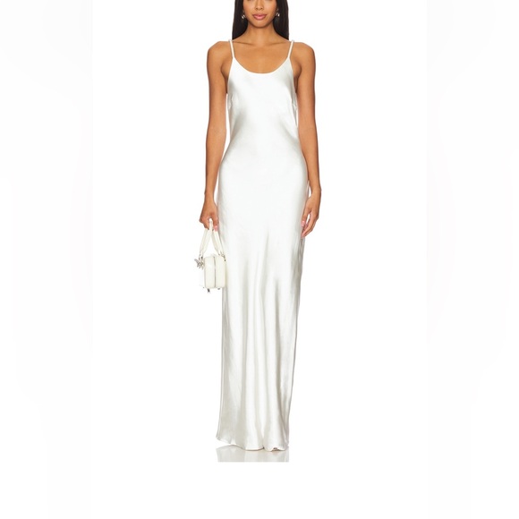Solid and Striped The Selena Dress in Pearl - Picture 1 of 3